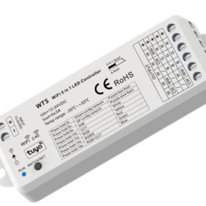 Контроллер WT5 SMART-TUYA WiFi&RF 5in1 5х3A 12V, 24V. Цена 3360